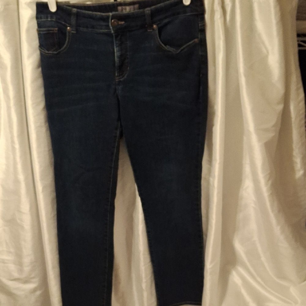 Chico's Dark Blue Straight Jeans 0.5